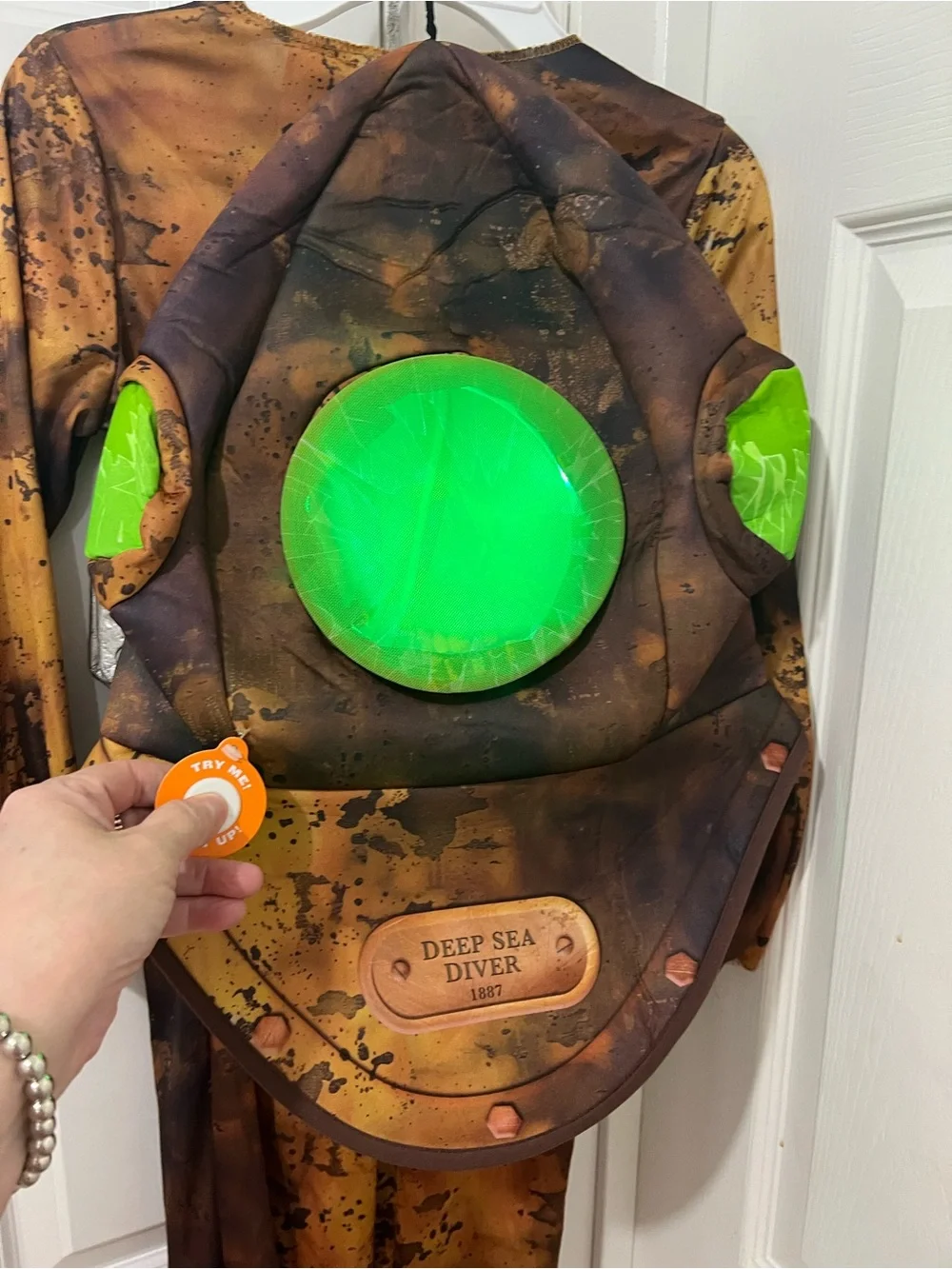 Target Deep Sea Diver Costume in Brown and Bright Green - Picture 3 of 8